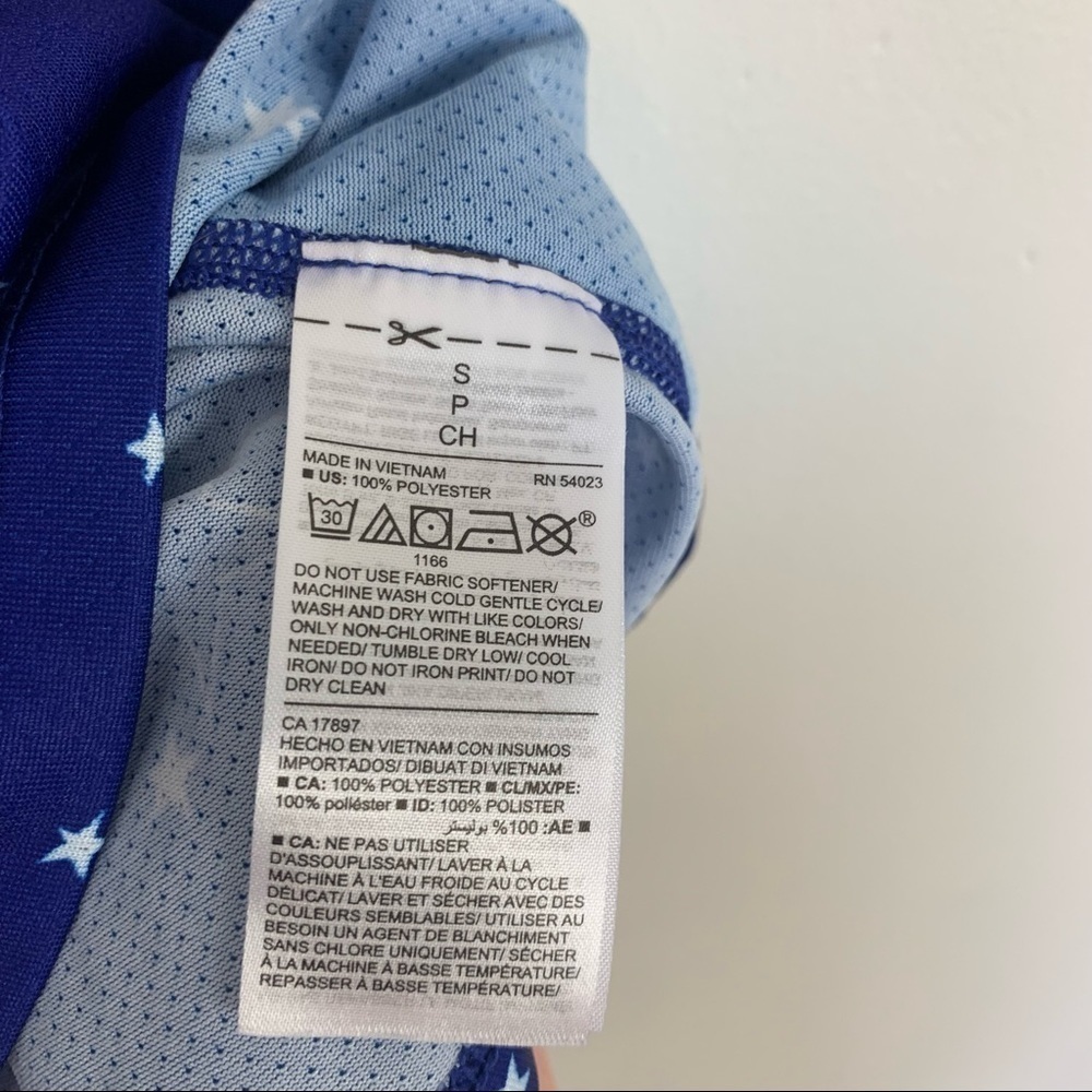 Old Navy Mesh Americana Pattern Royal Blue White Tank Top Size Small - Picture 8 of 10